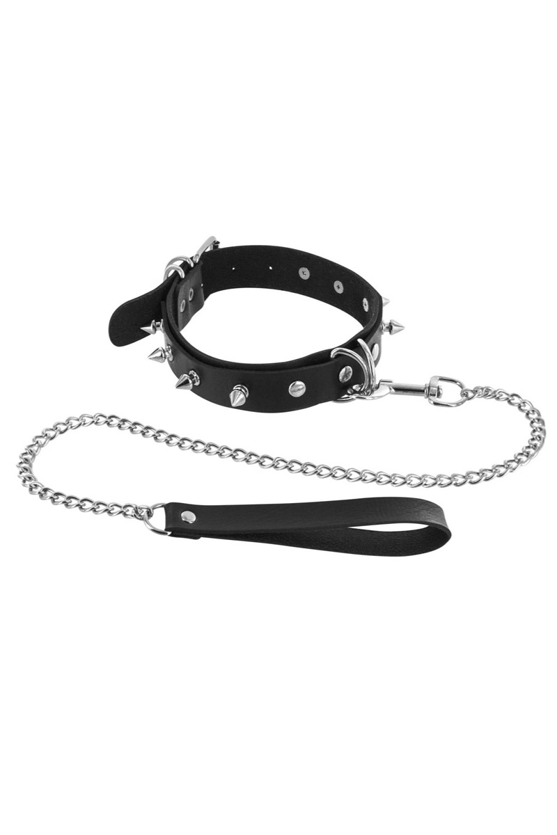 Collier à pointes & laisse