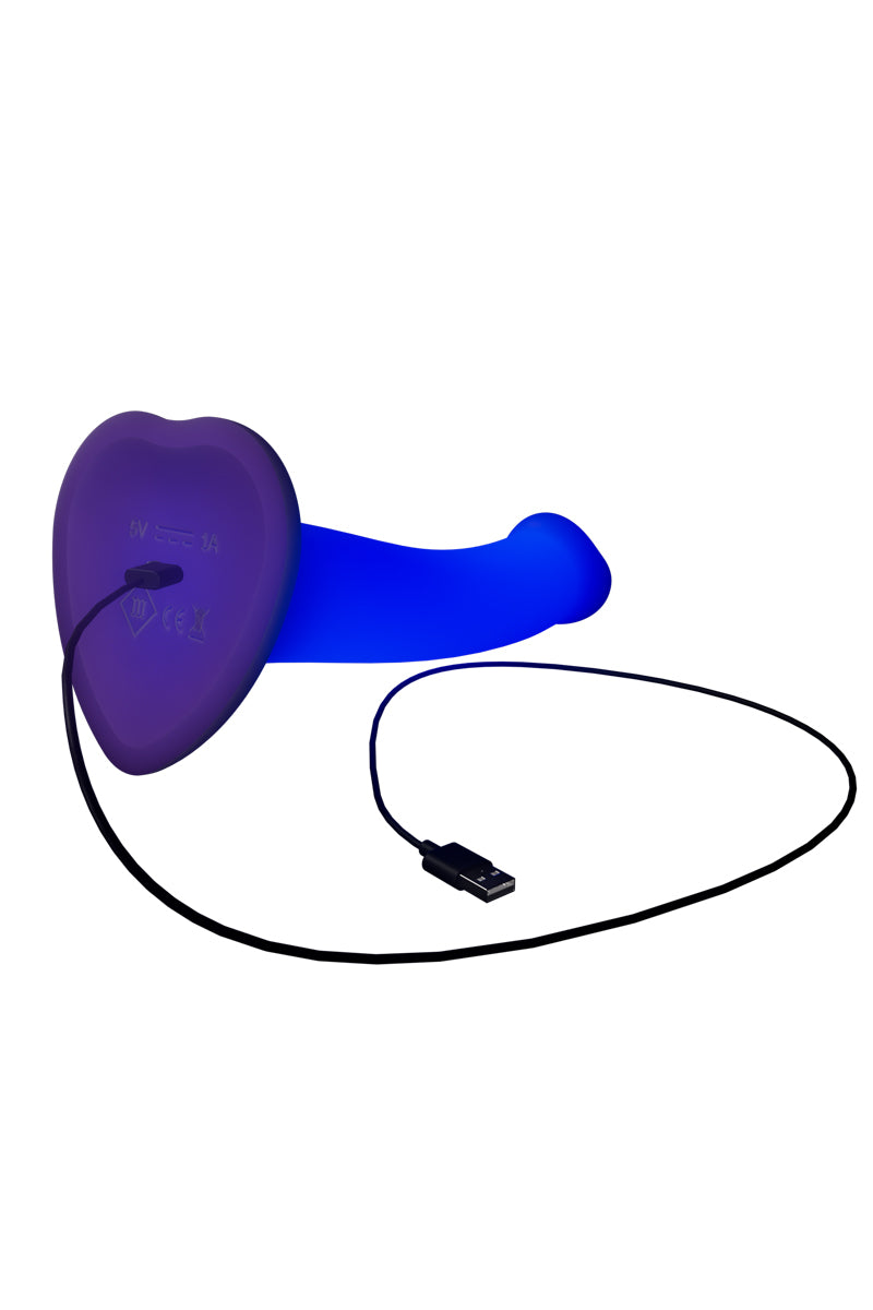 Dildo lumineux violet