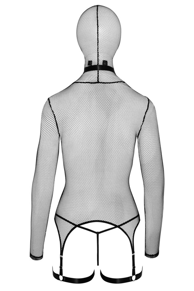 Ensemble lingerie résille et accessoires BDSM