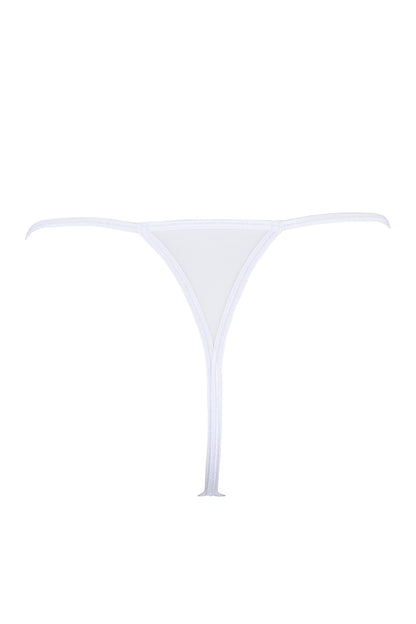 String blanc à clous dorés