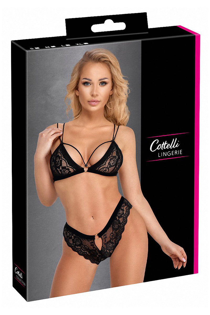 Ensemble coquin noir 2 pièces