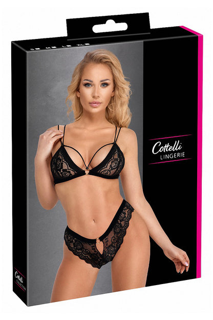 Ensemble coquin noir 2 pièces